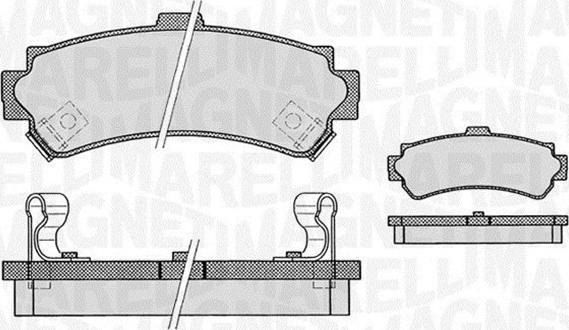 Magneti Marelli 363916060519 - Bremžu uzliku kompl., Disku bremzes www.autospares.lv