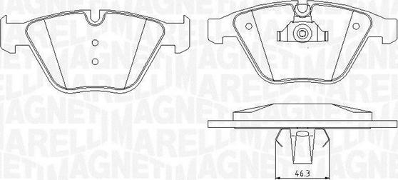 Magneti Marelli 363916060581 - Bremžu uzliku kompl., Disku bremzes autospares.lv