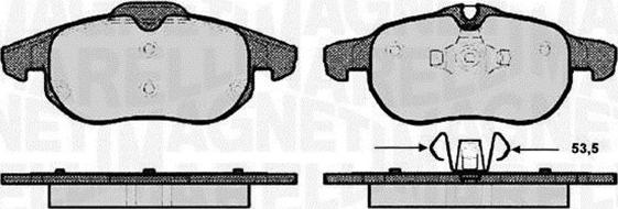 Magneti Marelli 363916060588 - Brake Pad Set, disc brake www.autospares.lv