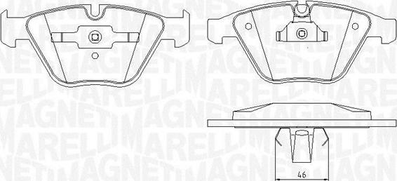 Magneti Marelli 363916060583 - Bremžu uzliku kompl., Disku bremzes www.autospares.lv