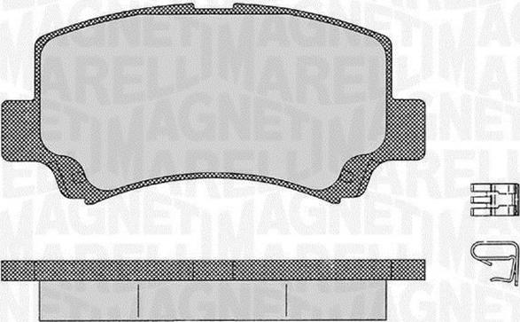 Magneti Marelli 363916060534 - Bremžu uzliku kompl., Disku bremzes www.autospares.lv