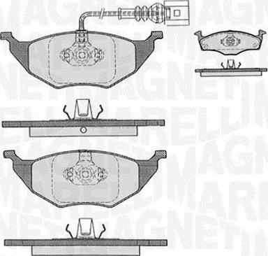 Magneti Marelli 363916060536 - Bremžu uzliku kompl., Disku bremzes www.autospares.lv