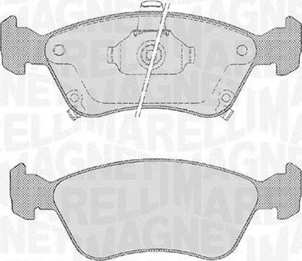 Magneti Marelli 363916060532 - Тормозные колодки, дисковые, комплект www.autospares.lv