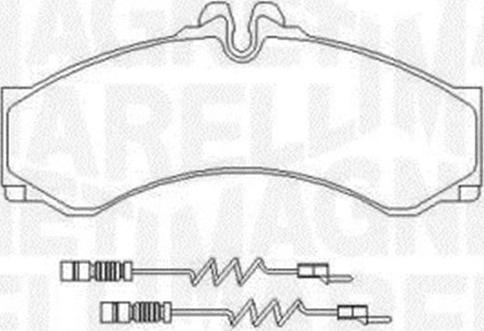 Magneti Marelli 363916060525 - Bremžu uzliku kompl., Disku bremzes www.autospares.lv