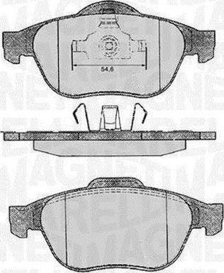 Magneti Marelli 363916060571 - Bremžu uzliku kompl., Disku bremzes www.autospares.lv