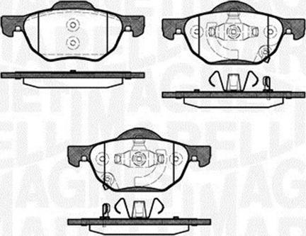 Magneti Marelli 363916060691 - Тормозные колодки, дисковые, комплект www.autospares.lv