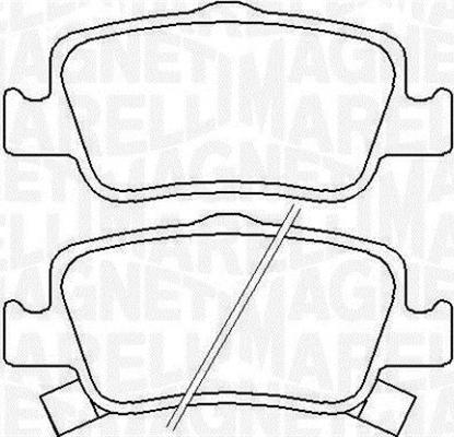 Magneti Marelli 363916060666 - Тормозные колодки, дисковые, комплект www.autospares.lv