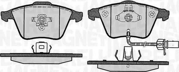 Magneti Marelli 363916060609 - Bremžu uzliku kompl., Disku bremzes autospares.lv