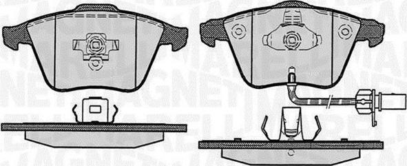 Magneti Marelli 363916060605 - Тормозные колодки, дисковые, комплект www.autospares.lv