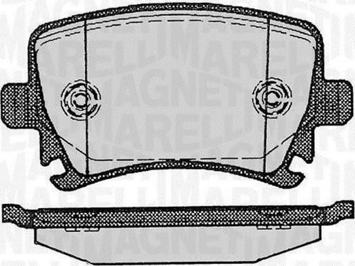 Magneti Marelli 363916060601 - Тормозные колодки, дисковые, комплект www.autospares.lv