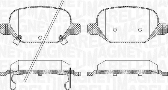 Magneti Marelli 363916060689 - Bremžu uzliku kompl., Disku bremzes www.autospares.lv