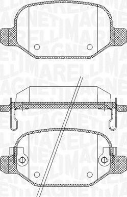 Magneti Marelli 363916060688 - Bremžu uzliku kompl., Disku bremzes www.autospares.lv