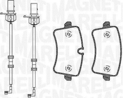 Magneti Marelli 363916060674 - Тормозные колодки, дисковые, комплект www.autospares.lv