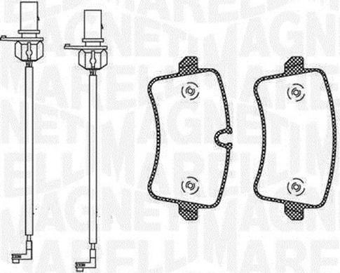 Magneti Marelli 363916060675 - Тормозные колодки, дисковые, комплект www.autospares.lv