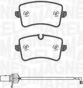 Magneti Marelli 363916060676 - Тормозные колодки, дисковые, комплект www.autospares.lv