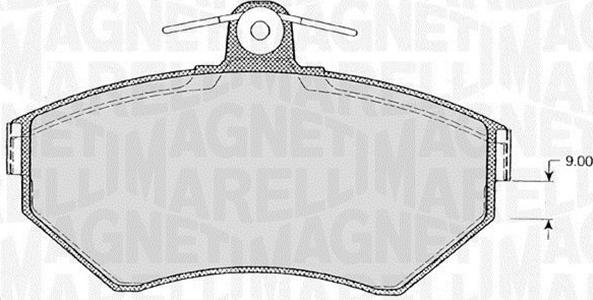 Magneti Marelli 363916060145 - Тормозные колодки, дисковые, комплект www.autospares.lv