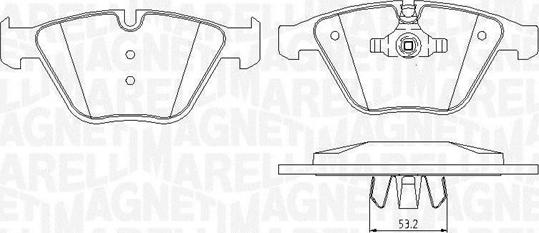 Magneti Marelli 363916060150 - Bremžu uzliku kompl., Disku bremzes autospares.lv