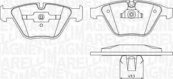 Magneti Marelli 363916060151 - Bremžu uzliku kompl., Disku bremzes www.autospares.lv