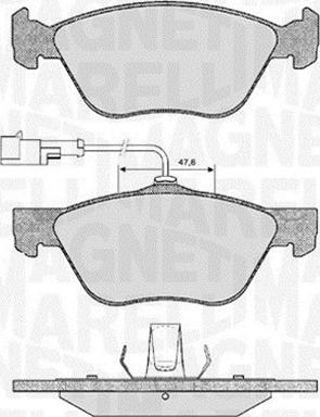 Magneti Marelli 363916060101 - Тормозные колодки, дисковые, комплект www.autospares.lv