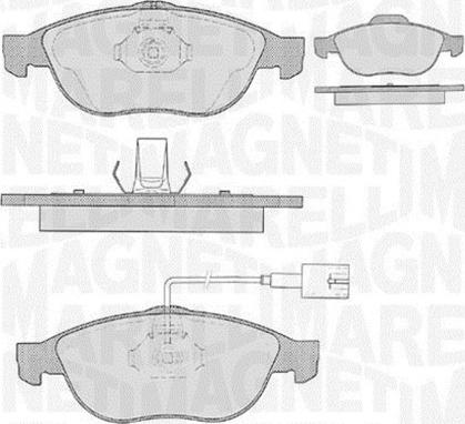 Magneti Marelli 363916060108 - Тормозные колодки, дисковые, комплект www.autospares.lv