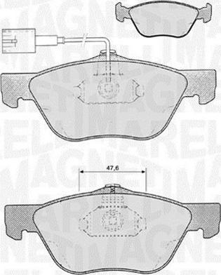 Magneti Marelli 363916060103 - Bremžu uzliku kompl., Disku bremzes www.autospares.lv