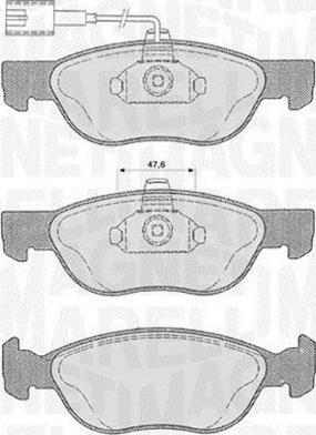 Magneti Marelli 363916060102 - Bremžu uzliku kompl., Disku bremzes www.autospares.lv