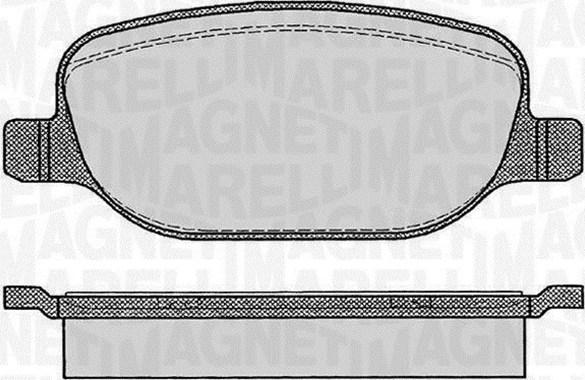 Magneti Marelli 363916060114 - Тормозные колодки, дисковые, комплект www.autospares.lv