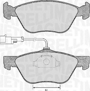 Magneti Marelli 363916060118 - Тормозные колодки, дисковые, комплект www.autospares.lv