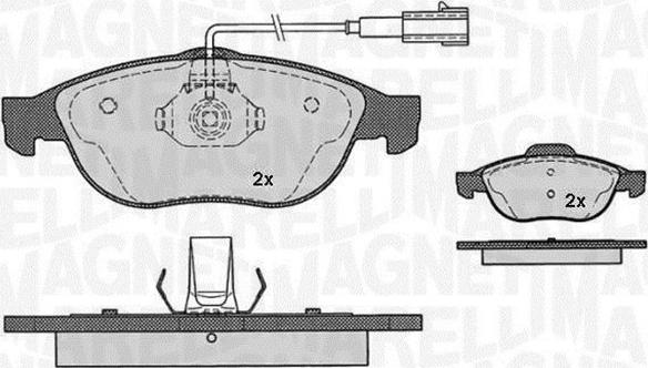 Magneti Marelli 363916060112 - Тормозные колодки, дисковые, комплект www.autospares.lv