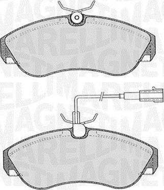 Magneti Marelli 363916060185 - Bremžu uzliku kompl., Disku bremzes www.autospares.lv