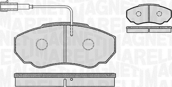 Magneti Marelli 363916060186 - Bremžu uzliku kompl., Disku bremzes www.autospares.lv