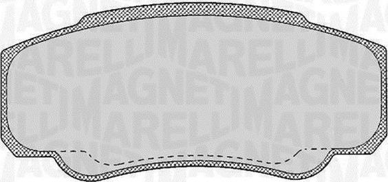 Magneti Marelli 363916060188 - Тормозные колодки, дисковые, комплект www.autospares.lv