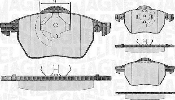 Magneti Marelli 363916060137 - Bremžu uzliku kompl., Disku bremzes www.autospares.lv