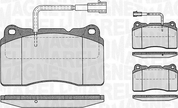 Magneti Marelli 363916060121 - Bremžu uzliku kompl., Disku bremzes www.autospares.lv