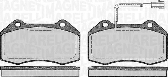 Magneti Marelli 363916060127 - Bremžu uzliku kompl., Disku bremzes www.autospares.lv