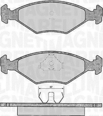 Magneti Marelli 363916060807 - Brake Pad Set, disc brake www.autospares.lv