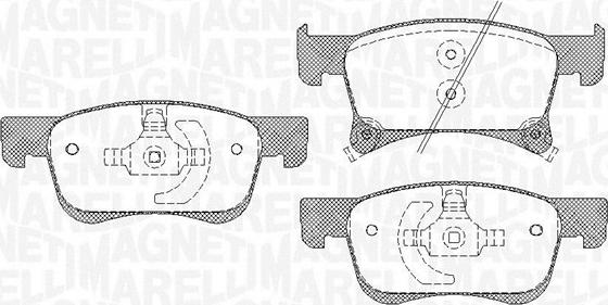 Magneti Marelli 363916060814 - Bremžu uzliku kompl., Disku bremzes www.autospares.lv