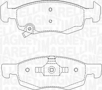 Magneti Marelli 363916060813 - Bremžu uzliku kompl., Disku bremzes www.autospares.lv