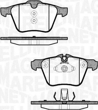 Magneti Marelli 363916060824 - Bremžu uzliku kompl., Disku bremzes autospares.lv