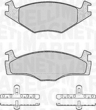 Magneti Marelli 363916060394 - Тормозные колодки, дисковые, комплект www.autospares.lv