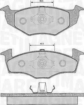 Magneti Marelli 363916060391 - Тормозные колодки, дисковые, комплект www.autospares.lv