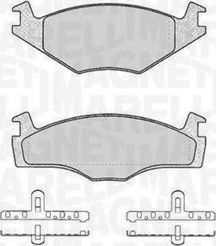 Magneti Marelli 363916060392 - Тормозные колодки, дисковые, комплект www.autospares.lv