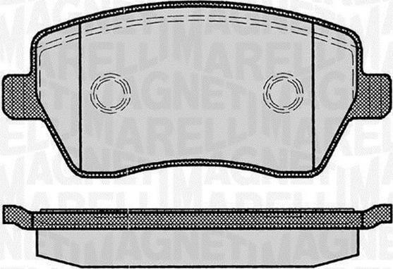 Magneti Marelli 363916060347 - Тормозные колодки, дисковые, комплект www.autospares.lv