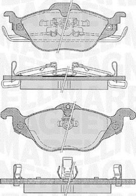 Magneti Marelli 363916060355 - Bremžu uzliku kompl., Disku bremzes www.autospares.lv