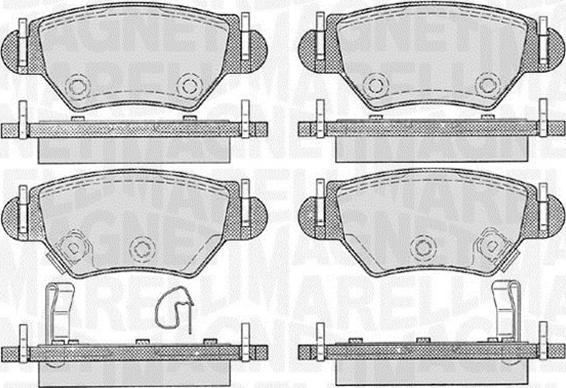 Magneti Marelli 363916060357 - Тормозные колодки, дисковые, комплект www.autospares.lv