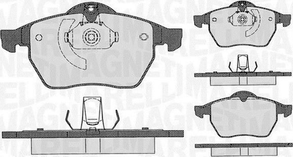 Magneti Marelli 363916060360 - Тормозные колодки, дисковые, комплект www.autospares.lv