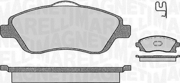 Magneti Marelli 363916060362 - Brake Pad Set, disc brake www.autospares.lv