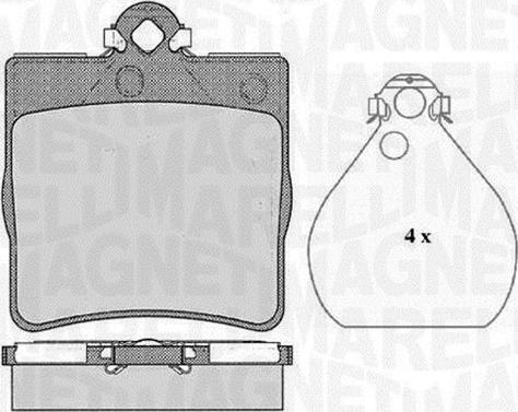 Magneti Marelli 363916060311 - Bremžu uzliku kompl., Disku bremzes www.autospares.lv