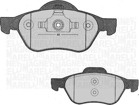 Magneti Marelli 363916060381 - Тормозные колодки, дисковые, комплект www.autospares.lv