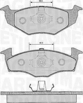 Magneti Marelli 363916060388 - Bremžu uzliku kompl., Disku bremzes www.autospares.lv